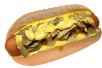 Hot Dog with Mushroom & Cheese